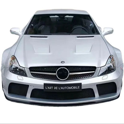 Untuk Mercedes SL R230 Widebody Kit SL R230 Upgraded BS Style Bagian depan dan belakang Bumper Spoiler Widebody Kit