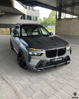 BMW X7 Karbon Fiber Body Kit X7 LD gaya karbon serat depan lip diffuser Spoiler hood roda lengkungan