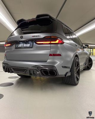 BMW X7 Karbon Fiber Body Kit X7 LD gaya karbon serat depan lip diffuser Spoiler hood roda lengkungan