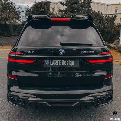BMW X7 Karbon Fiber Body Kit X7 LD gaya karbon serat depan lip diffuser Spoiler hood roda lengkungan
