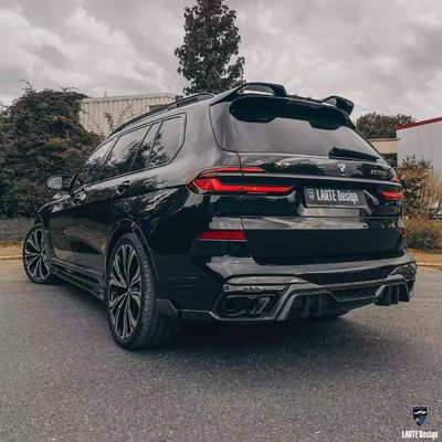 BMW X7 Karbon Fiber Body Kit X7 LD gaya karbon serat depan lip diffuser Spoiler hood roda lengkungan