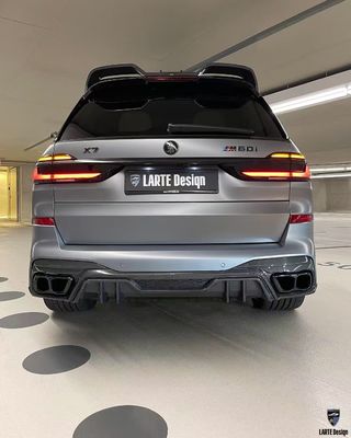 BMW X7 Karbon Fiber Body Kit X7 LD gaya karbon serat depan lip diffuser Spoiler hood roda lengkungan