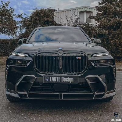 BMW X7 Karbon Fiber Body Kit X7 LD gaya karbon serat depan lip diffuser Spoiler hood roda lengkungan