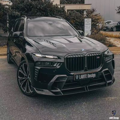 BMW X7 Karbon Fiber Body Kit X7 LD gaya karbon serat depan lip diffuser Spoiler hood roda lengkungan