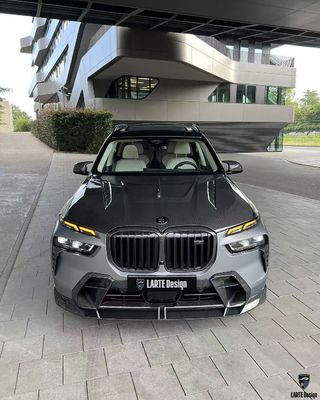 BMW X7 Karbon Fiber Body Kit X7 LD gaya karbon serat depan lip diffuser Spoiler hood roda lengkungan