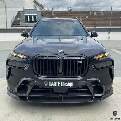 BMW X7 Karbon Fiber Body Kit X7 LD gaya karbon serat depan lip diffuser Spoiler hood roda lengkungan