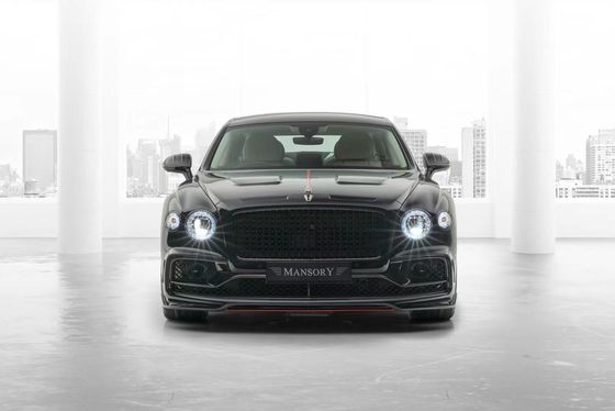 Bentley Flying Spur Fiber Carbon Body Kit Flying Spur upgrade gaya MANSORY depan lip diffuser Spoiler hood body kit