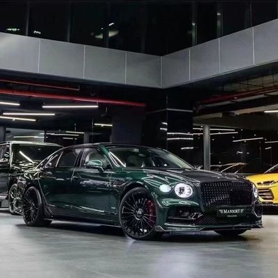 Bentley Flying Spur Fiber Carbon Body Kit Flying Spur upgrade gaya MANSORY depan lip diffuser Spoiler hood body kit
