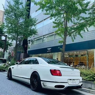Bentley Flying Spur Fiber Carbon Body Kit Flying Spur upgrade gaya MANSORY depan lip diffuser Spoiler hood body kit