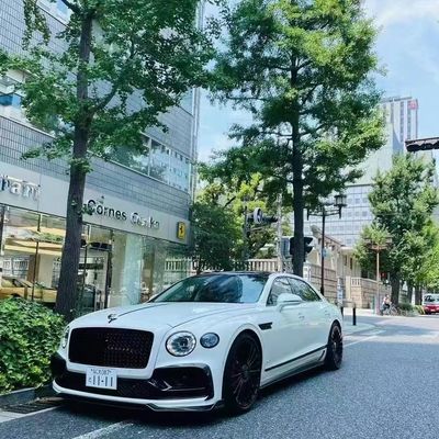 Bentley Flying Spur Fiber Carbon Body Kit Flying Spur upgrade gaya MANSORY depan lip diffuser Spoiler hood body kit