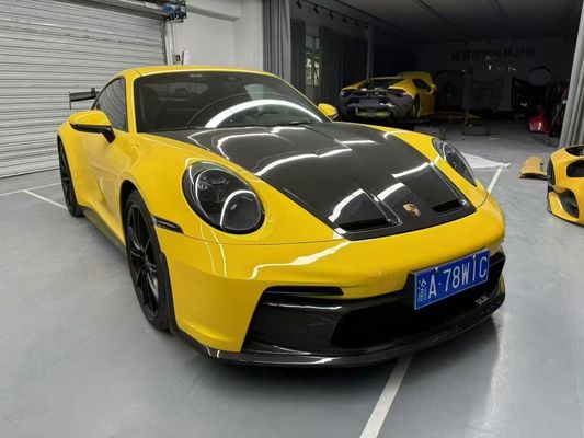 Porsche 992 Karoseri serat karbon Kit 992 gaya GT3 depan dan belakang bumper sisi rok spoiler hood