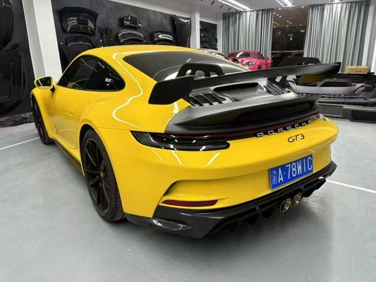 Porsche 992 Karoseri serat karbon Kit 992 gaya GT3 depan dan belakang bumper sisi rok spoiler hood
