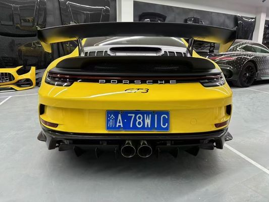 Porsche 992 Karoseri serat karbon Kit 992 gaya GT3 depan dan belakang bumper sisi rok spoiler hood