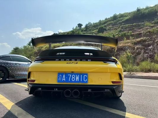 Porsche 992 Karoseri serat karbon Kit 992 gaya GT3 depan dan belakang bumper sisi rok spoiler hood