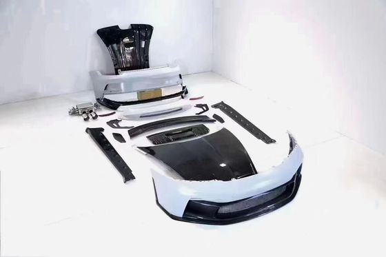 Porsche 992 Karoseri serat karbon Kit 992 gaya GT3 depan dan belakang bumper sisi rok spoiler hood