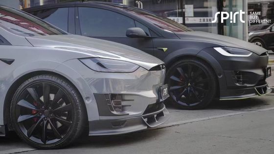 Tesla model X Carbon Fiber Body Kit model X Carbon Fiber depan lip diffuser Spoiler hood roda lengkungan lebar kit tubuh