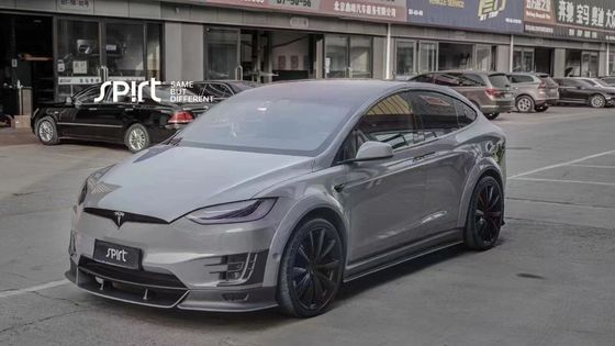 Tesla model X Carbon Fiber Body Kit model X Carbon Fiber depan lip diffuser Spoiler hood roda lengkungan lebar kit tubuh