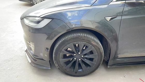 Tesla model X Carbon Fiber Body Kit model X Carbon Fiber depan lip diffuser Spoiler hood roda lengkungan lebar kit tubuh