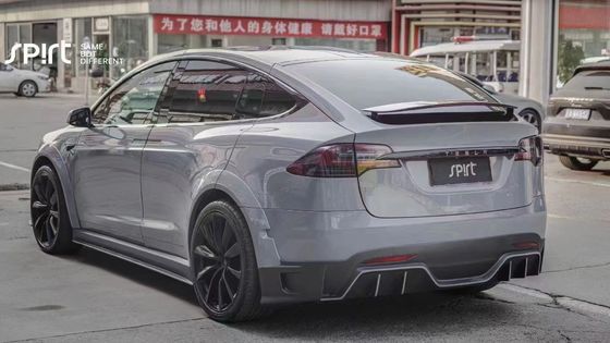 Tesla model X Carbon Fiber Body Kit model X Carbon Fiber depan lip diffuser Spoiler hood roda lengkungan lebar kit tubuh