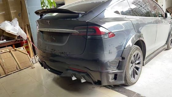 Tesla model X Carbon Fiber Body Kit model X Carbon Fiber depan lip diffuser Spoiler hood roda lengkungan lebar kit tubuh