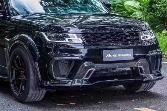 Runde ASPEC Style CF&amp; FRP Wide Body Kit Front Bumper Rear Bumper Side Skirt Fender untuk Land Rover RANGE ROVE SPORT 2014-2017