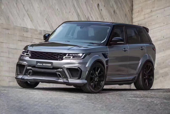 Runde ASPEC Style CF&amp; FRP Wide Body Kit Front Bumper Rear Bumper Side Skirt Fender untuk Land Rover RANGE ROVE SPORT 2014-2017