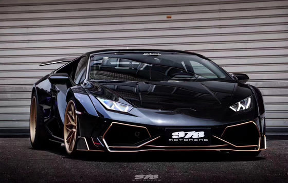 Untuk Lamborghini LP580 LP610 Carbon Fiber Widebody Kit LP580 LP610 Upgraded PD-style Front dan Rear Bumper Spoiler Widebody