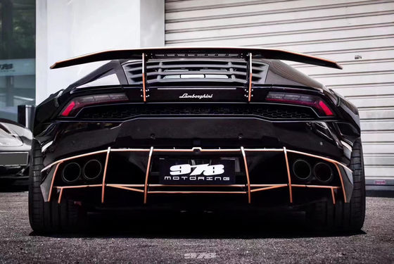 Untuk Lamborghini LP580 LP610 Carbon Fiber Widebody Kit LP580 LP610 Upgraded PD-style Front dan Rear Bumper Spoiler Widebody