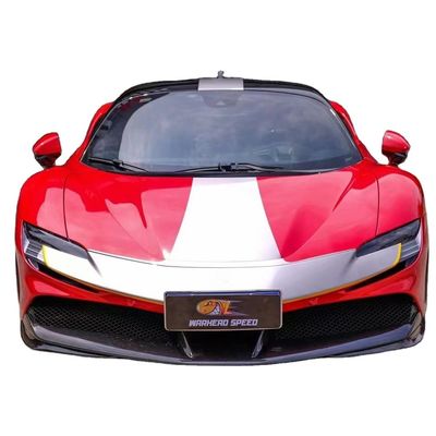 Untuk Ferrari SF90 Dry Carbon Fiber Body Kit SF90 OEM Style Carbon Fiber Front Lip Diffuser Spoiler Side Skirt