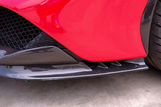 Untuk Ferrari SF90 Dry Carbon Fiber Body Kit SF90 OEM Style Carbon Fiber Front Lip Diffuser Spoiler Side Skirt
