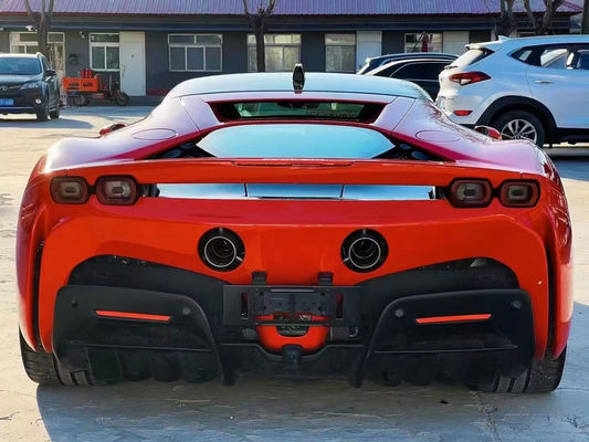 Untuk Ferrari SF90 Dry Carbon Fiber Body Kit SF90 OEM Style Carbon Fiber Front Lip Diffuser Spoiler Side Skirt