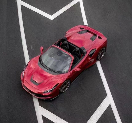 Novit Style Carbon Fiber Body Kit untuk Ferrari F8 Carbon Fiber Body Kit Bagian Depan Sekop Bagian Belakang Diffuser Spoiler