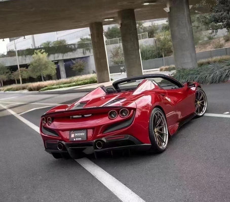 Novit Style Carbon Fiber Body Kit untuk Ferrari F8 Carbon Fiber Body Kit Bagian Depan Sekop Bagian Belakang Diffuser Spoiler