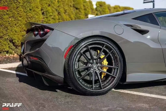 Novit Style Carbon Fiber Body Kit untuk Ferrari F8 Carbon Fiber Body Kit Bagian Depan Sekop Bagian Belakang Diffuser Spoiler