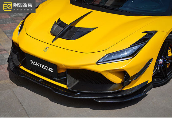 Paktechz Style Carbon Fiber Kit untuk Ferrari F8 Carbon Fiber Body Kit Bagian Depan Sekop Bagian Belakang Diffuser Spoiler