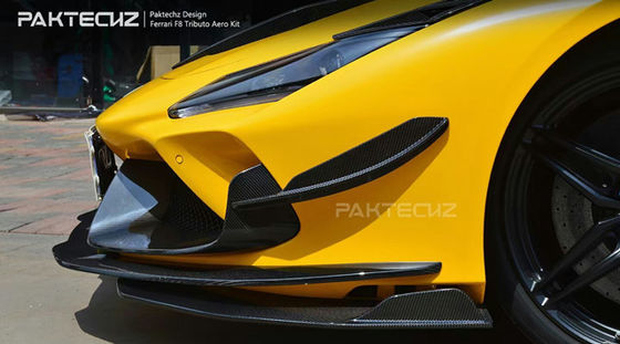 Paktechz Style Carbon Fiber Kit untuk Ferrari F8 Carbon Fiber Body Kit Bagian Depan Sekop Bagian Belakang Diffuser Spoiler
