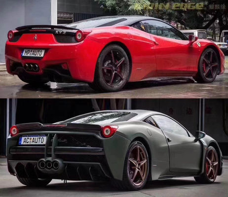 Auto Parts for Ferrari 458 Body Kit 458 Upgraded Misha Style Depan dan Belakang Bumper Side Skirt Hood Spoiler Body Kit