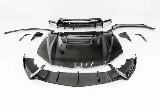 Untuk Lamborghini Urus Carbon Fiber Body Kit Urus Upgraded VORS Style Carbon Fiber Front Lip Diffuser Spoiler Hood dengan Wide-body