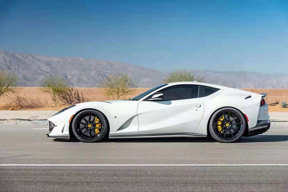 Serat Karbon Kering untuk Ferrari 812 Fiber Karbon Body Kit 812 Upgraded Nivic Style Front Lip Diffuser Spoiler Hood