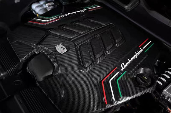 2019 Black Lamborghini Body Kit Mesin Serat Karbon Kering Perisai Penjaga Interior