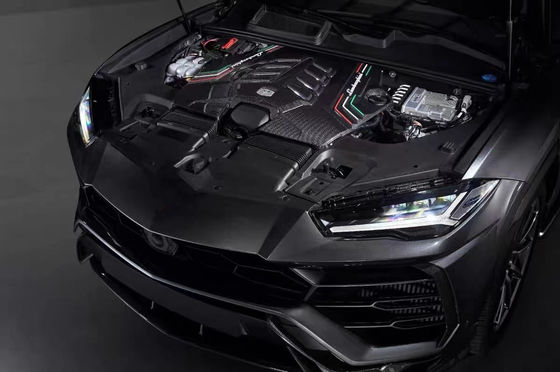 2019 Black Lamborghini Body Kit Mesin Serat Karbon Kering Perisai Penjaga Interior