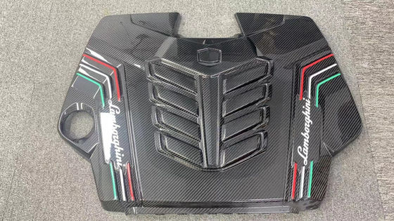 2019 Black Lamborghini Body Kit Mesin Serat Karbon Kering Perisai Penjaga Interior