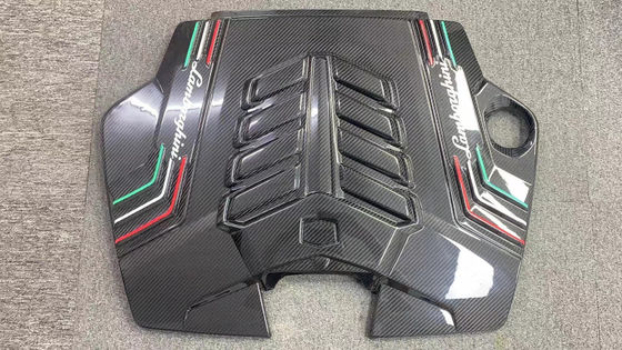 2019 Black Lamborghini Body Kit Mesin Serat Karbon Kering Perisai Penjaga Interior
