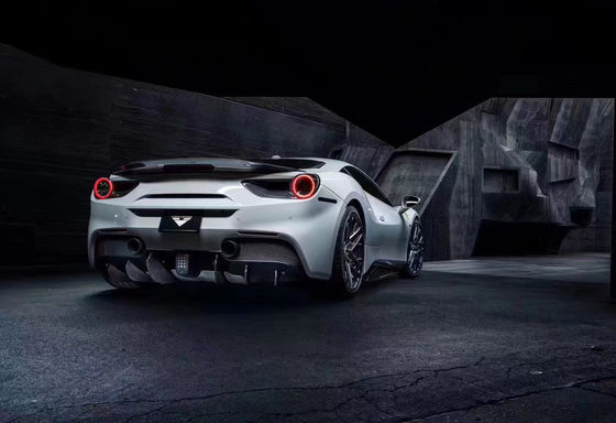 Untuk Ferrari 488 Carbon Fiber Body Kit 488 Upgraded Vors Style Carbon Fiber Front Lip Diffuser Spoiler Body Kit