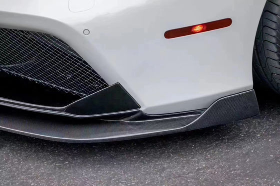 Untuk Ferrari 488 Carbon Fiber Body Kit 488 Upgraded Vors Style Carbon Fiber Front Lip Diffuser Spoiler Body Kit