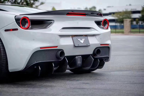 Untuk Ferrari 488 Carbon Fiber Body Kit 488 Upgraded Vors Style Carbon Fiber Front Lip Diffuser Spoiler Body Kit