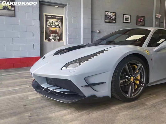 Untuk Ferrari 488 Carbon Fiber Body Kit 488 Upgraded Misha Style Depan dan Belakang Bumper Spoiler Hood Carbon Fiber Body Kit