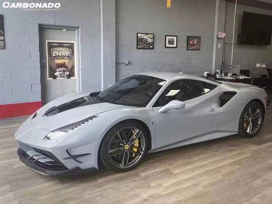 Untuk Ferrari 488 Carbon Fiber Body Kit 488 Upgraded Misha Style Depan dan Belakang Bumper Spoiler Hood Carbon Fiber Body Kit