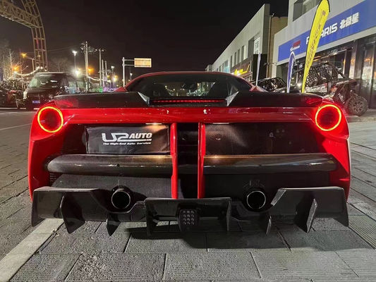 Untuk Ferrari 488 Carbon Fiber Body Kit 488 Upgraded Misha Style Depan dan Belakang Bumper Spoiler Hood Carbon Fiber Body Kit