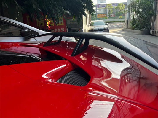 Untuk Ferrari F8 Carbon Fiber Spoiler F8 Upgraded Novi Style Carbon Fiber Tail Spoiler